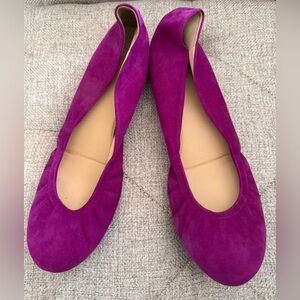 J Crew Suede Leather Ballet Flats